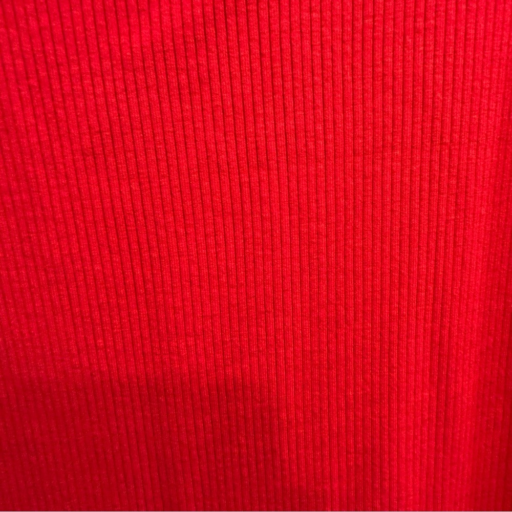Red Ribbed Bodycon Dress - Picture 5 of 5